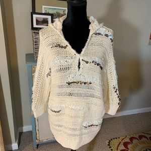 Rebecca Taylor Embellished Sweater Hoodie